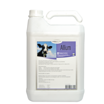 Farm-O-San Allium draagt bij aan de opbouw van een goede weerstand. Allium is een natuurlijk product, voorzien van plantaardige oliën en knoflook extracten.