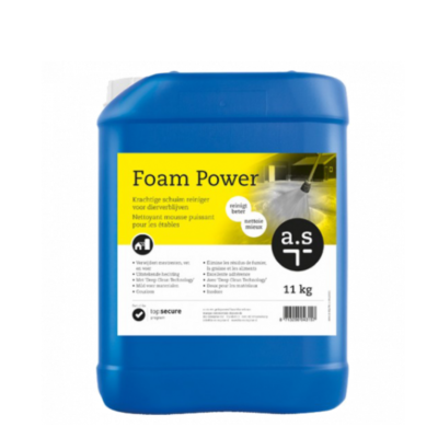 Gebruik a.s. Foam Power schuimreiniger voor het krachtig reinigen van kalverstallen en eenlingboxen. De Foam Power is een krachtige, geurloze en alkalische schuimreiniger.