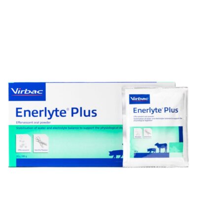 Enerlyte Plus is een isotone oplossing, geschikt voor toediening ter ondersteuning. Het zorgt voor stabilisatie van de water- en elektrolytenbalans.