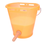 De oranje speenemmer heeft een inhoud van 8 liter. Dankzij de bolle bodem wordt alle melk opgezogen door het kalf. Bestel de oranje speenemmer nu.