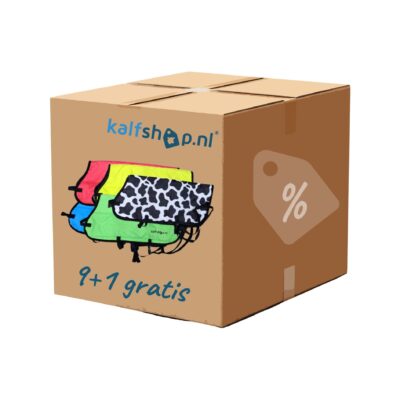 Voordeeldoos gekleurde kalverdekjes 74 cm | 9+1 gratis